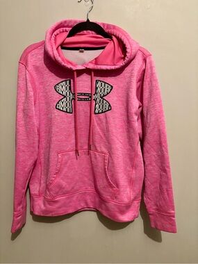 Under Armour Pink Pullover Hoodie with Logo